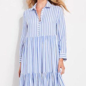 Vineyard Vines Sail Stripe Tiered Shirt Dress